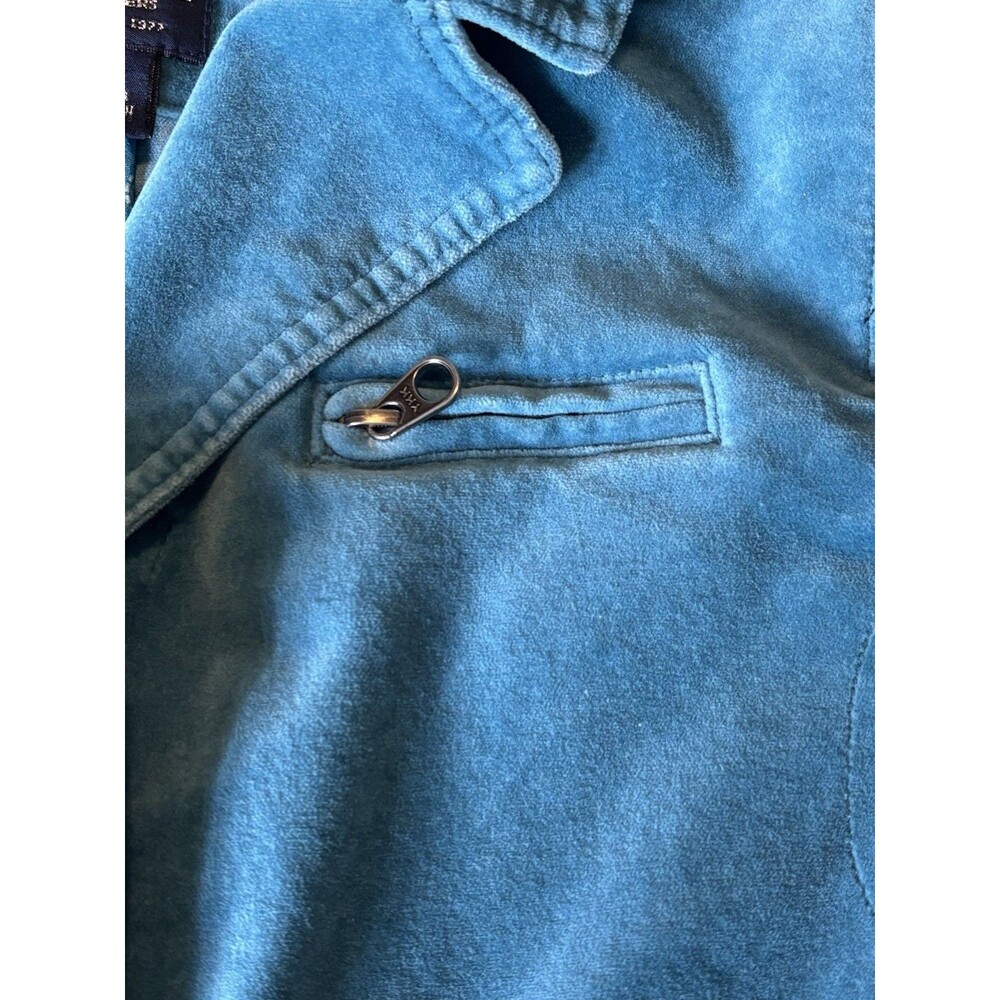 Vintage American Eagle Outfitters Teal Velvet Blazer Jacket Blazer Women's M Y2K - Picture 7 of 8
